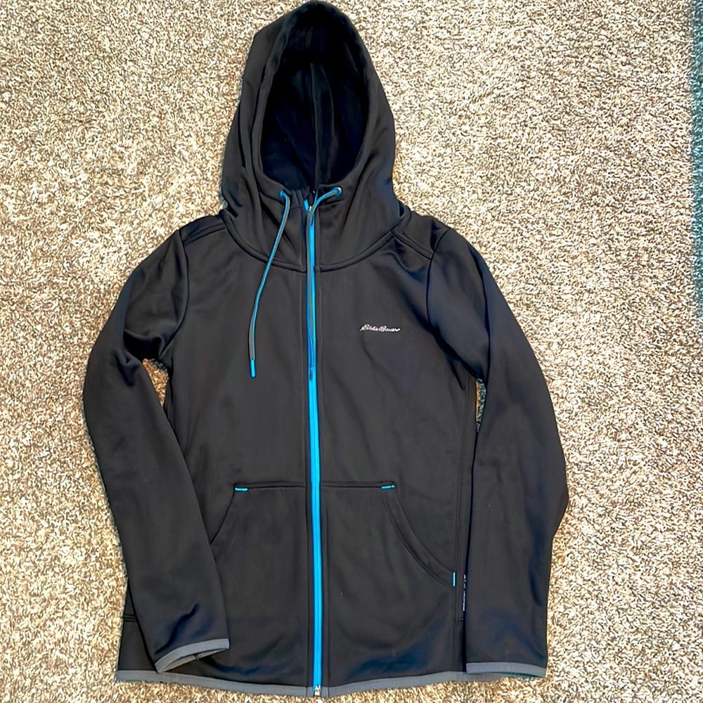 Small, Eddie Bauer, womens black, fleece lined performance jacket